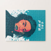 Modern Girl Feminist & GRL PWR Text Vrouw Future Legpuzzel (Horizontaal)