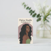 Modern Girl Portret oorspreekt juwelen Visitekaartje (Staand voorkant)