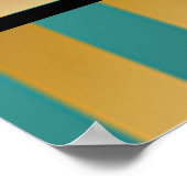 Modern Girl Silhouette, Stripes, Hair, Makeup Poster (Hoek)