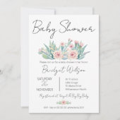 Modern Girls Floral Cactus Fiesta Baby shower Kaart (Voorkant)