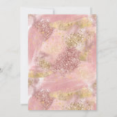 Modern Girls Glam Spa Feest Nep Roze Goud Glitters Kaart (Achterkant)