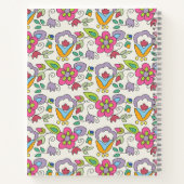 Modern Girly 2 Foto Fun Floral Persoonlijke naam Notitieboek (Achterkant)