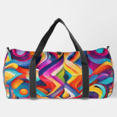 Modern Girly Abstract Patroon Kleurrijk Monogram Plunjezak (Achterkant)