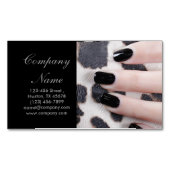 Modern Girly Beauty mode Nagelsalon Nagelkunstenaa Magnetisch Visitekaartje (Voorkant)