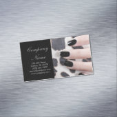 Modern Girly Beauty mode Nagelsalon Nagelkunstenaa Magnetisch Visitekaartje (Voorbeeld)