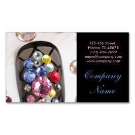 Modern Girly Beauty mode Sieraden Nagelsalon Visitekaartje Magneet