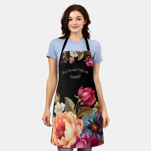 Modern Girly Bloemen All Over Print Schort (Gedragen)