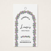 Modern Girly Bloemen Kleding Boutique Hang Label Visitekaartje (Voorkant)