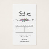 Modern Girly Bloemen Kleding Boutique Hang Label Visitekaartje (Achterkant)