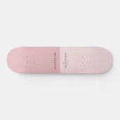 Modern Girly Blush Pink  Persoonlijk Skateboard (Horizontaal)