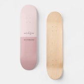 Modern Girly Blush Pink  Persoonlijk Skateboard (Voorkant)