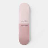 Modern Girly Blush Pink  Persoonlijk Skateboard (Voorkant)