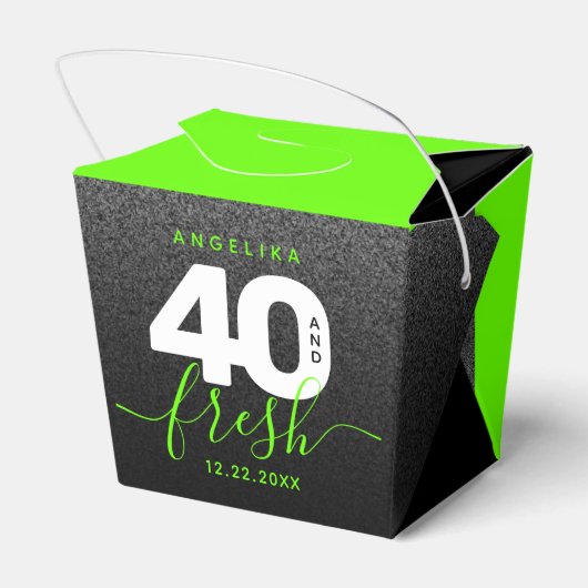 Modern Girly Bright Green 40 en Fresh Bedankdoosjes (Achterkant)