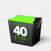 Modern Girly Bright Green 40 en Fresh Bedankdoosjes (Voorkant Zijde)