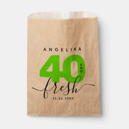 Modern Girly Bright Green 40 en Fresh Bedankzakje