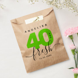 Modern Girly Bright Green 40 en Fresh Bedankzakje