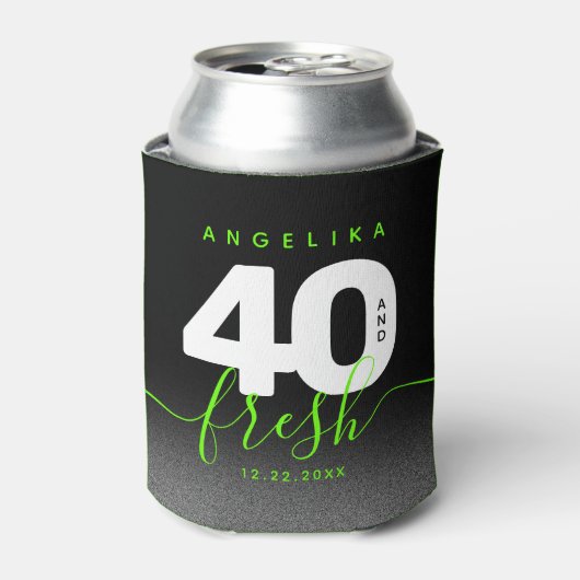Modern Girly Bright Green 40 en Fresh Blikjeskoeler (Blikje Voorkant)