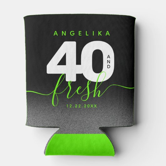 Modern Girly Bright Green 40 en Fresh Blikjeskoeler (Achterkant)