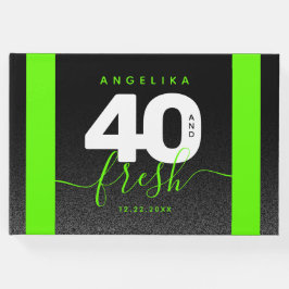 Modern Girly Bright Green 40 en Fresh Gastenboek