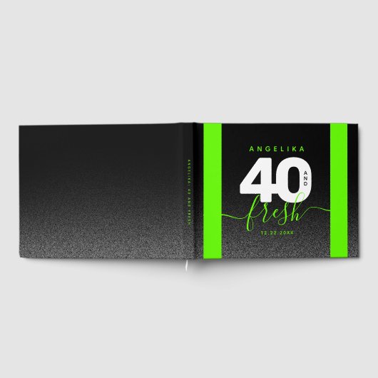 Modern Girly Bright Green 40 en Fresh Gastenboek (Volledig)