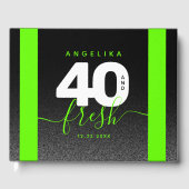 Modern Girly Bright Green 40 en Fresh Gastenboek (Voorkant)