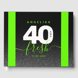 Modern Girly Bright Green 40 en Fresh Gastenboek