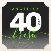 Modern Girly Bright Green 40 en Fresh Kartonnen Onderzetters (Voorkant)