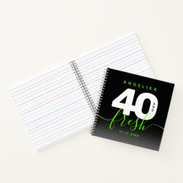 Modern Girly Bright Green 40 en Fresh Notitieboek
