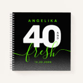 Modern Girly Bright Green 40 en Fresh Notitieboek (Voorkant)