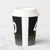 Modern Girly Bright Green 40 en Fresh Papieren Bekers (Rechts)