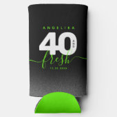 Modern Girly Bright Green 40 en Fresh Seltzer Blikjeskoeler (Achterkant)