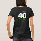 Modern Girly Bright Green 40 en Fresh T-shirt (Achterkant)