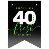 Modern Girly Bright Green 40 en Fresh Vlaggetjes (Eerste vlag)