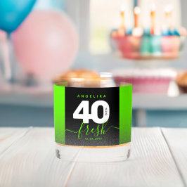 Modern Girly Bright Green Glitter 40 en vers Whisky Glas