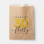 Modern Girly Bright Yellow 30 en Vlirty Bedankzakje (Voorkant)