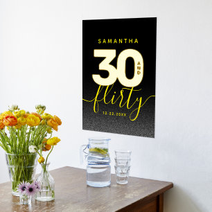 Modern Girly Bright Yellow 30 en Vlirty Folie Afdrukken