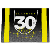 Modern Girly Bright Yellow 30 en Vlirty Groot Cadeauzakje (Voorkant)