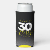 Modern Girly Bright Yellow 30 en Vlirty Seltzer Blikjeskoeler (Seltzer Voorkant)