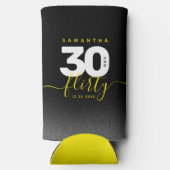 Modern Girly Bright Yellow 30 en Vlirty Seltzer Blikjeskoeler (Achterkant)