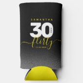 Modern Girly Bright Yellow 30 en Vlirty Seltzer Blikjeskoeler (Voorkant)