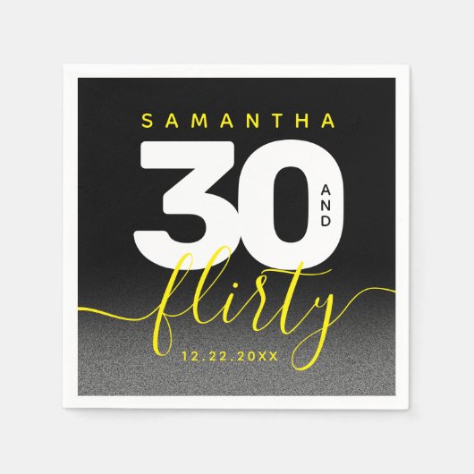 Modern Girly Bright Yellow 30 en Vlirty Servet (Voorkant)