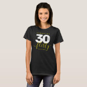Modern Girly Bright Yellow 30 en Vlirty T-shirt (Voorkant volledig)