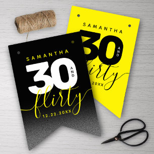 Modern Girly Bright Yellow 30 en Vlirty Vlaggetjes