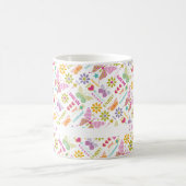 Modern Girly Butterfly Typography Pattern Koffiemok (Center)