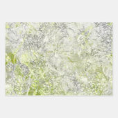 Modern Girly Chic Cute Kiwi Floral Glitter Pattern Inpakpapier Vel (Voorkant 2)