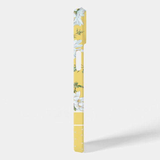 Modern Girly Chic Floral Dot Pattern Personalized Case-Mate iPhone Case (Achterkant / Rechts)