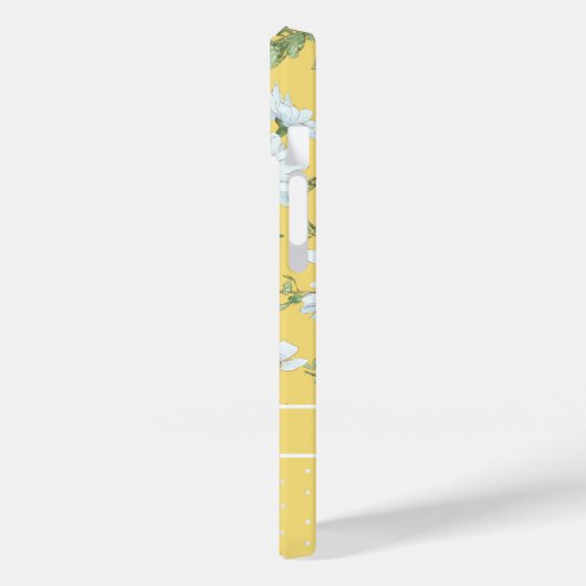 Modern Girly Chic Floral Dot Pattern Personalized Case-Mate iPhone Case (Achterkant / Links)