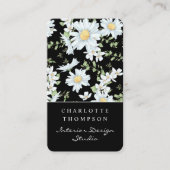 Modern Girly Chic Floral Dot Pattern Visitekaartje (Voorkant)