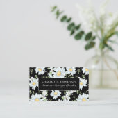 Modern Girly Chic Floral Dot Pattern Visitekaartje (Staand voorkant)