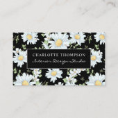 Modern Girly Chic Floral Dot Pattern Visitekaartje (Voorkant)